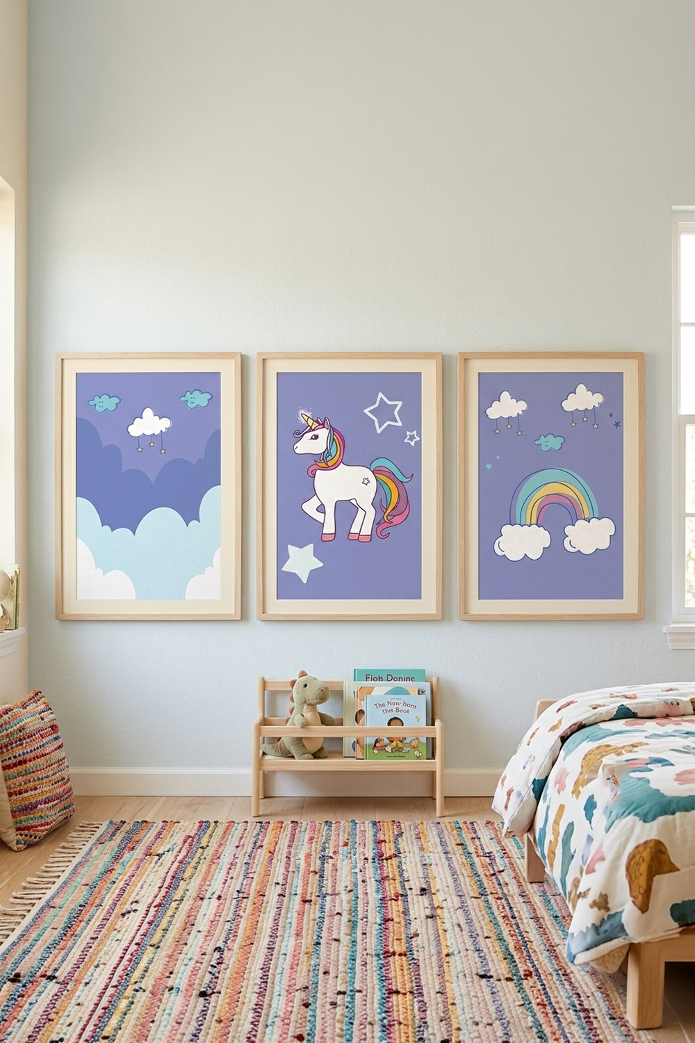 Magical Unicorn Kids Wall Art Set