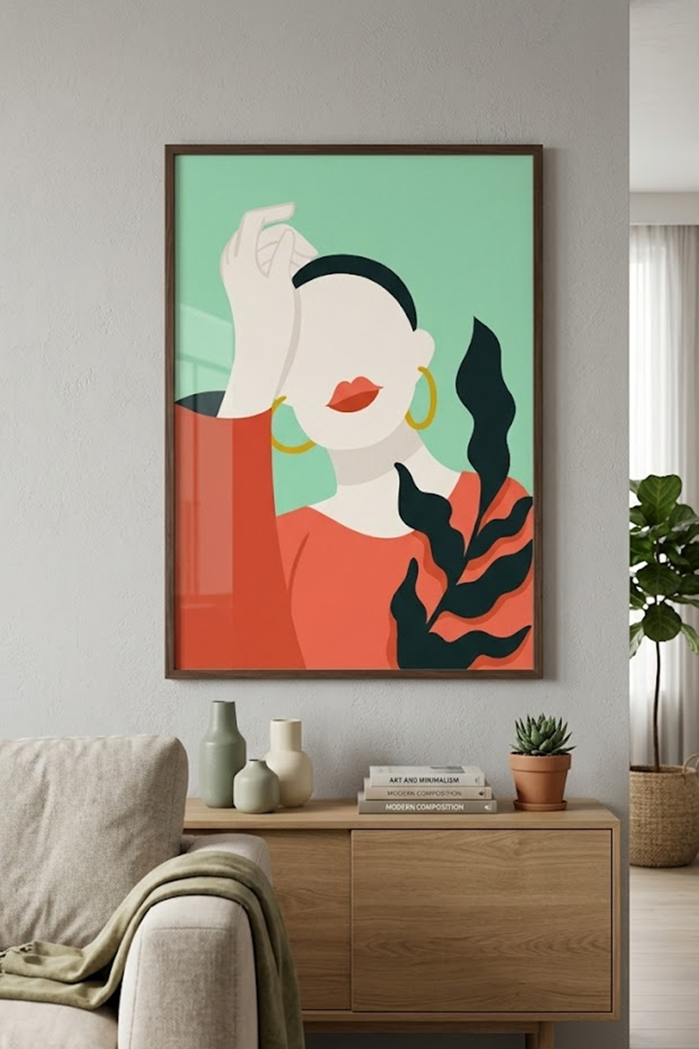 Modern Woman Illustration Wall Art