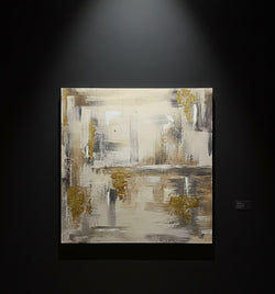 Gold & Grey Customize Canvas Wall Art