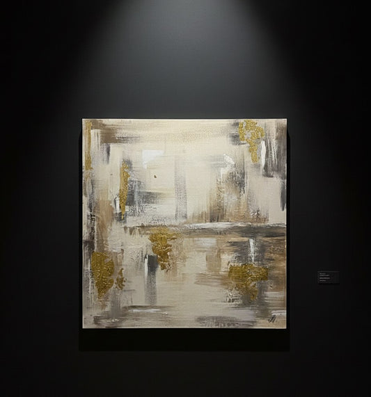Gold & Grey Customize Canvas Wall Art