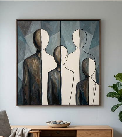 Abstract Family Portrait Canvas
