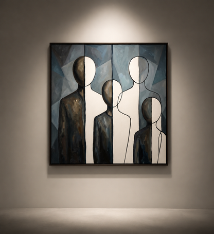 Abstract Family Portrait Canvas
