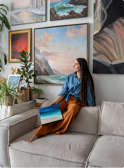 Wall art displayed in a modern home